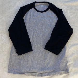 Men’s Baseball Tee Black/Grey